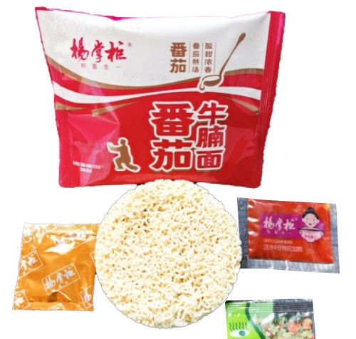 گوجه فرنگی نودل فوری چینی طعم گاو 129g*24 بدون تند و تند نودل فوری آسیایی