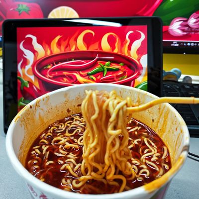 203 گرم نویدل فوری با طعم گلدان گرم و مواد گیاهی